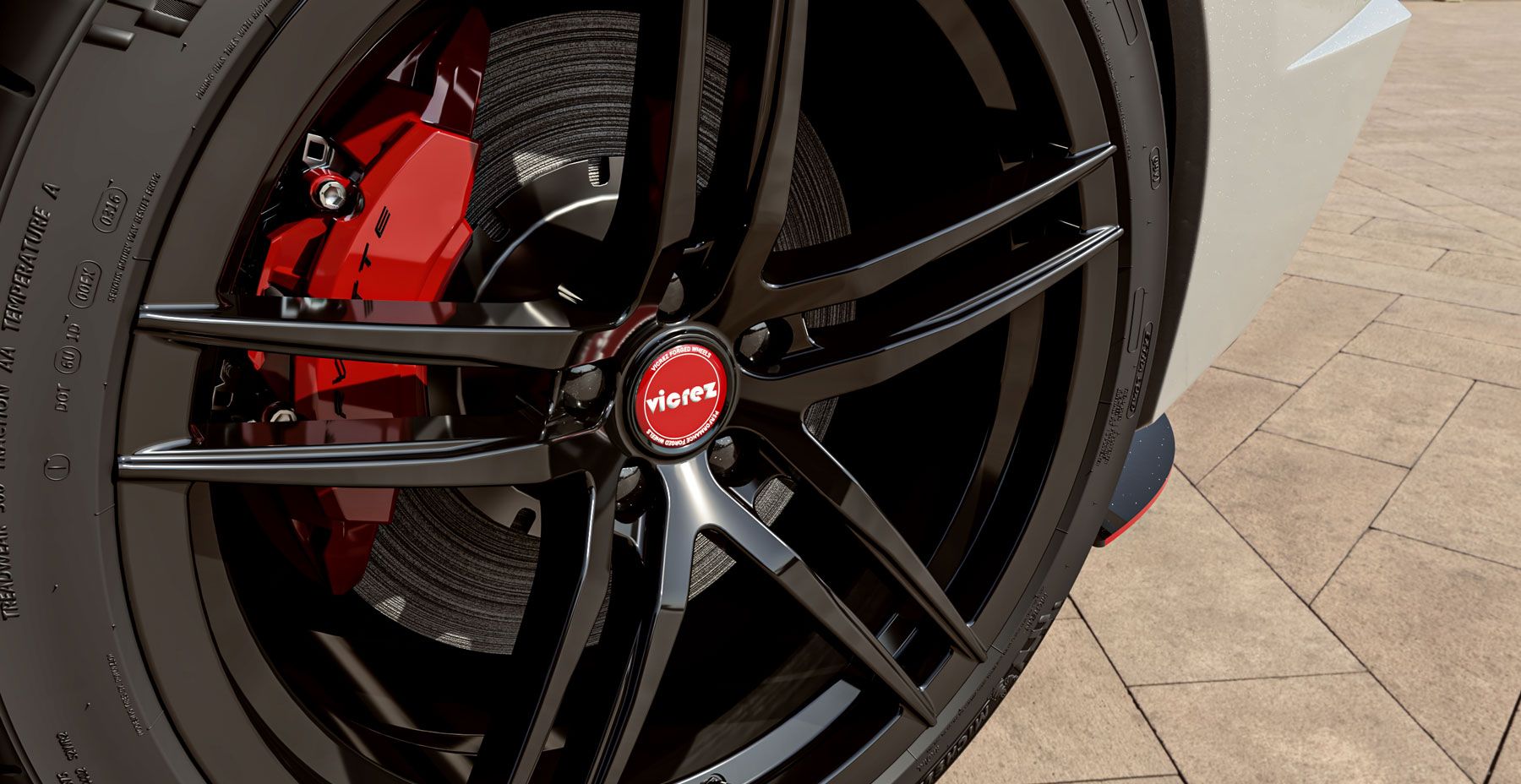 Corvette C8 x Vicrez VAF Forged Wheels (Finished in Gloss Black)