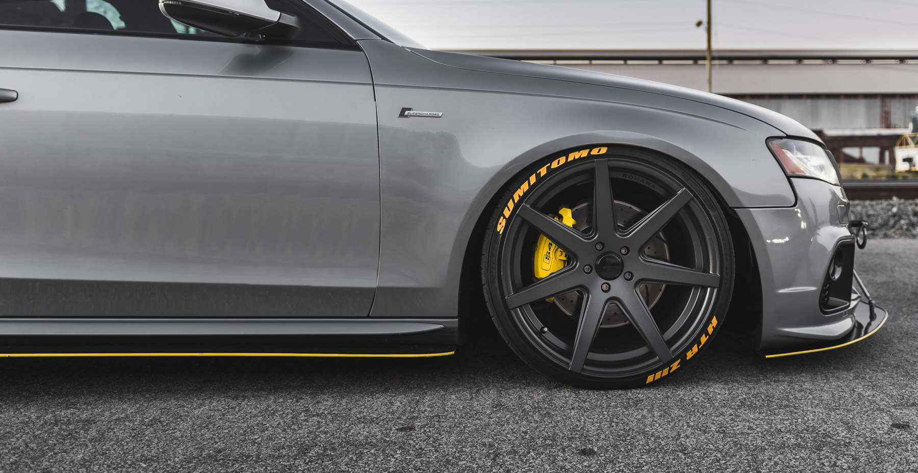 Grey Audi S4 x Rohana RC7 Wheels (Finished in Graphite Wheel)