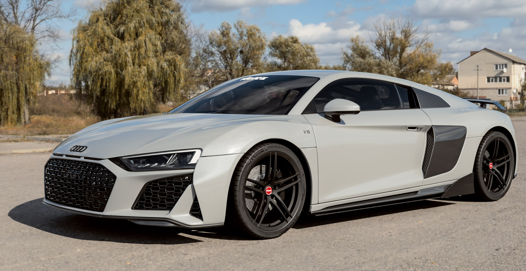 2020 Audi R8 Silver Metallic x Vicrez VAF Forged Wheels (Finished in Gloss Black)