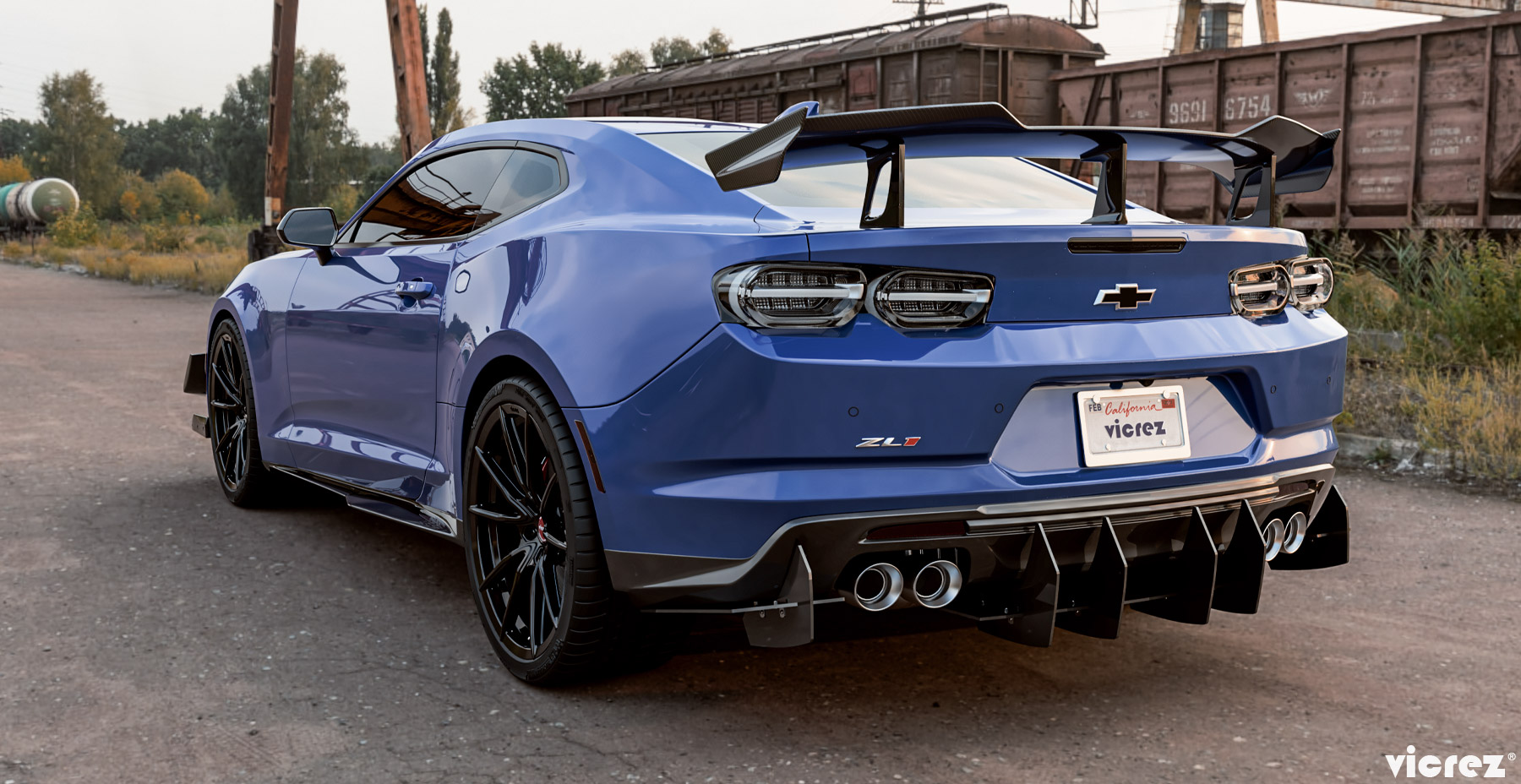 Vicrez Centa VR2 Rear Diffuser vz102138 | Chevrolet Camaro 2016-2020