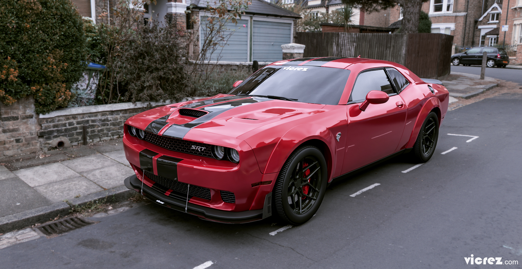 Vicrez Dodge Challenger 2015-2022 VZ Style Front Bumper Splitter vz100661