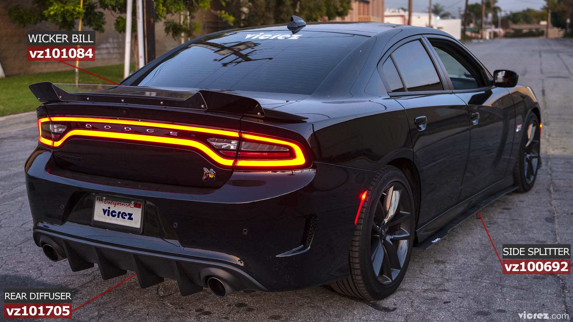 dodge charger side splitters