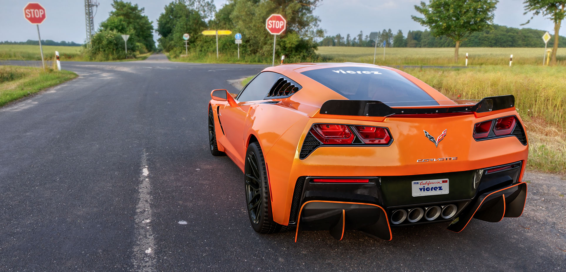Vicrez Vesper Rear Diffuser vz101420 | Chevrolet Corvette C7 2014-2019